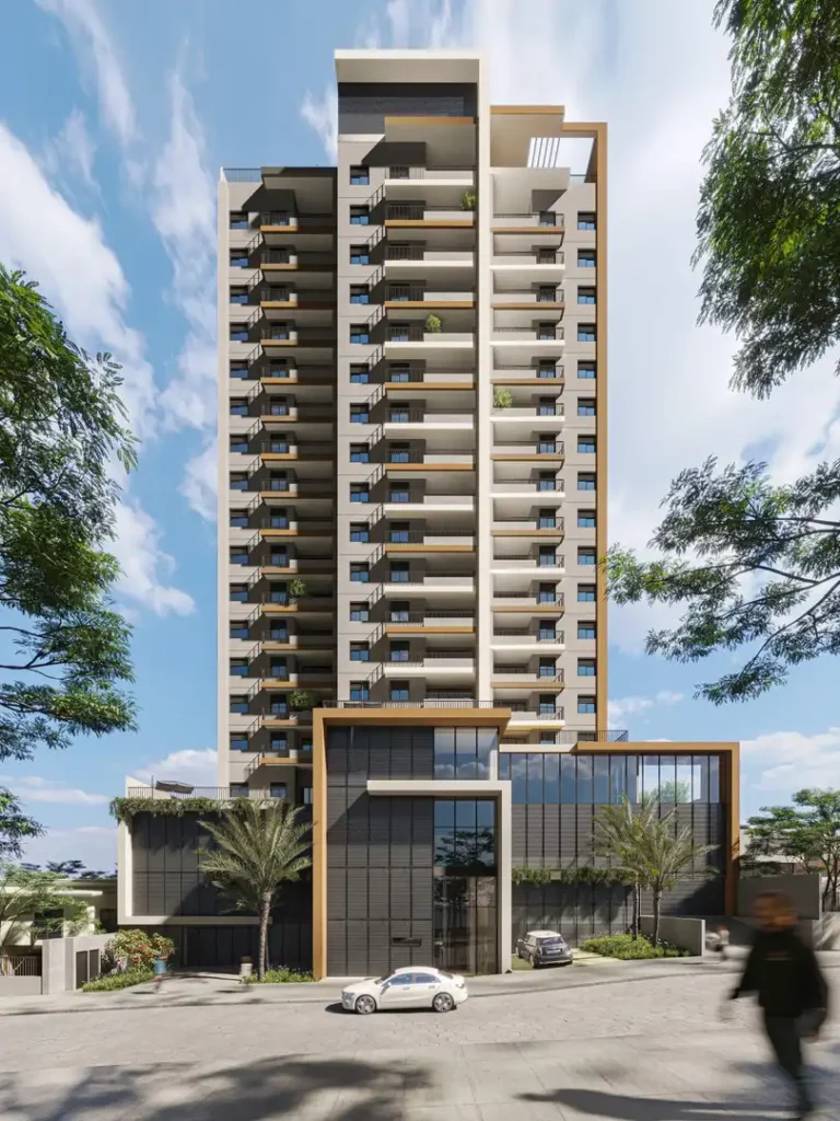 Fachada HUB 111 — apartamento 2-3 quartos, Em construção em Vila Yara