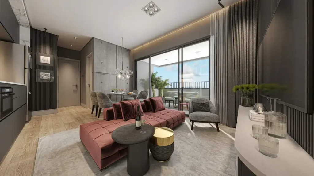 Living — HUB 111 (Canvas Engenharia), 2-3 quartos em Vila Yara