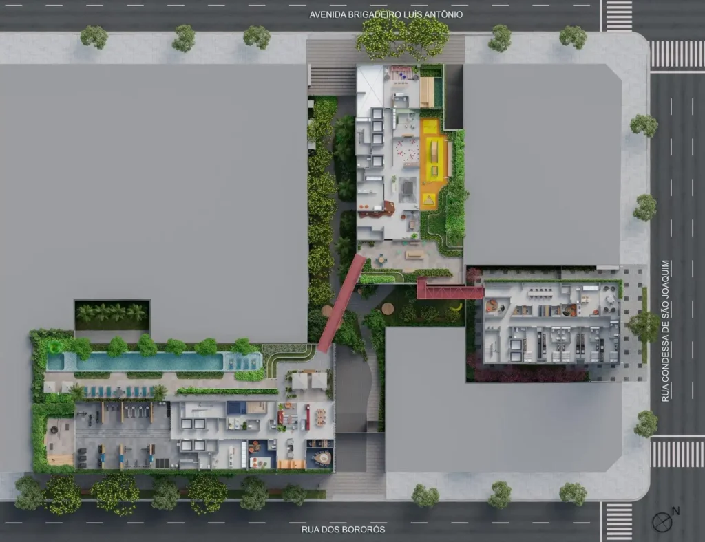 Implantação condomínio Vitacon Brigadeiro - Residencial - Fase 2 — 2 quartos em Bela Vista