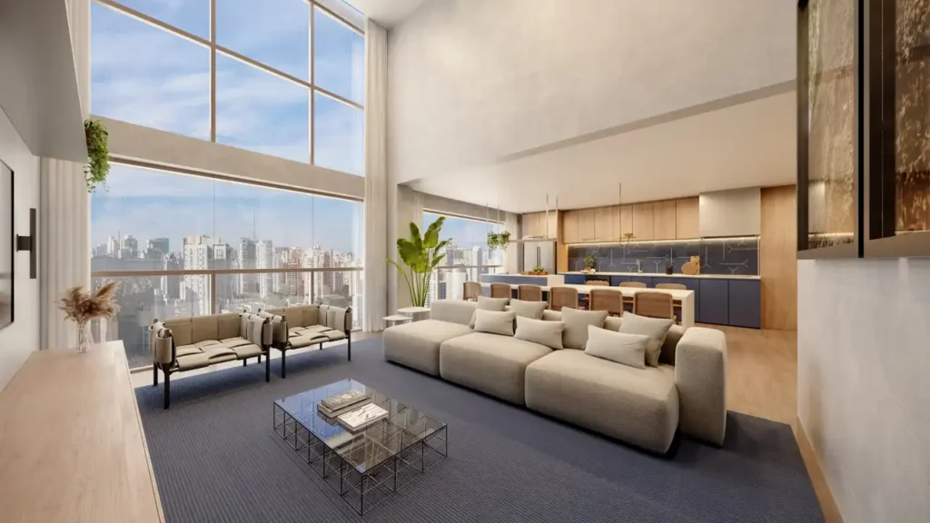 Eleva Harmonia - Residencial Sumarezinho, São Paulo — Living, apartamento 4 quartos 205-206m²