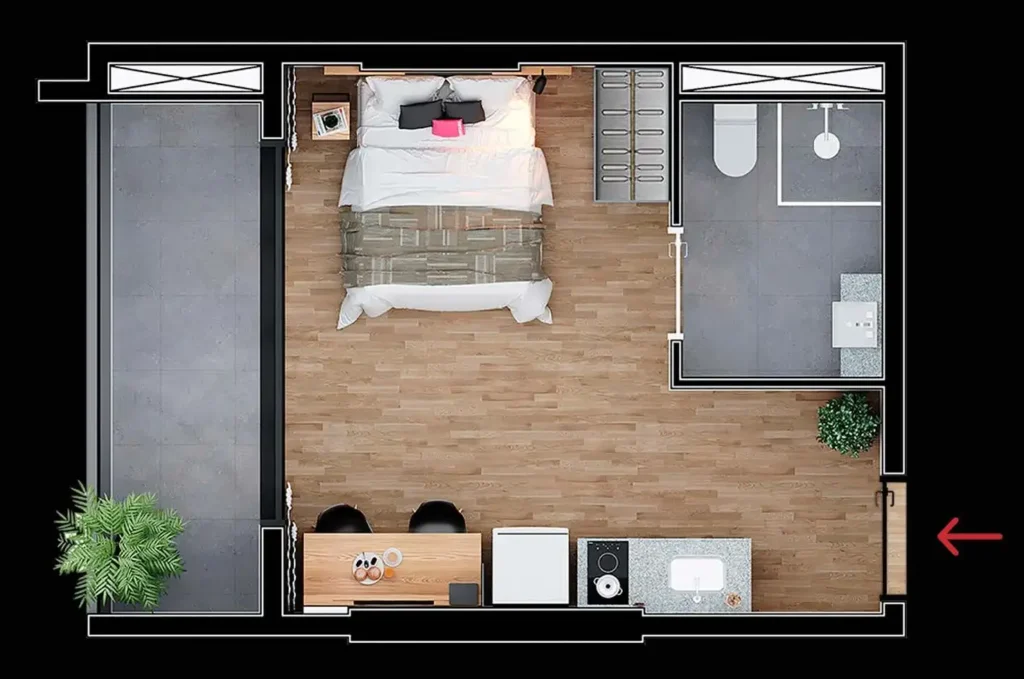 Apartamento 1 quartos 29m² em Brooklin Paulista — planta Housi Brooklin - NR