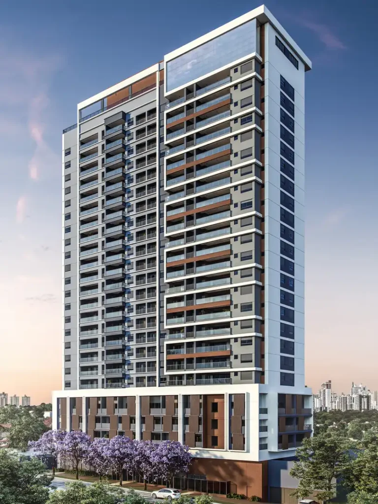 Fachada Housi Brooklin - NR — apartamento 1 quartos, Em construção em Brooklin Paulista