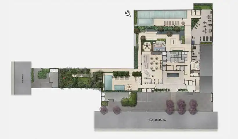 Implantação condomínio Lindenberg Vista Brooklin - Residencial — 4 quartos em Brooklin Paulista
