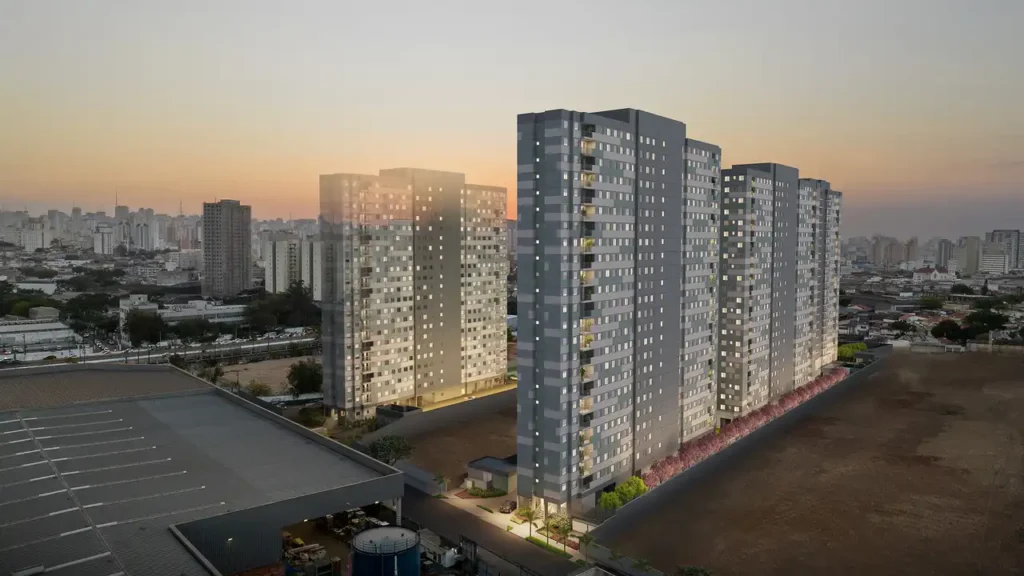 Fachada Cidade Mooca Duomo — apartamento 1 quartos, Em construção em Mooca