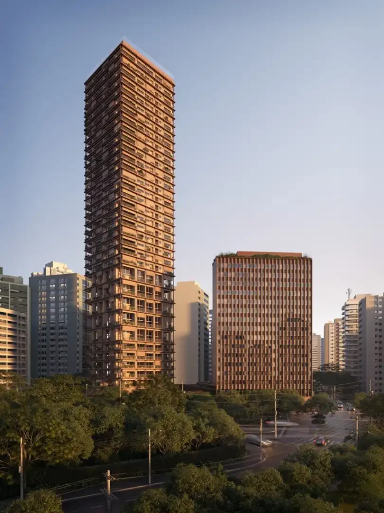 Fachada Damata - Studios — apartamento 1 quartos, Em construção em Itaim Bibi