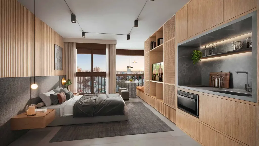 Apartamento 1 quartos Perdizes — Living do Roya Perdizes - Studios