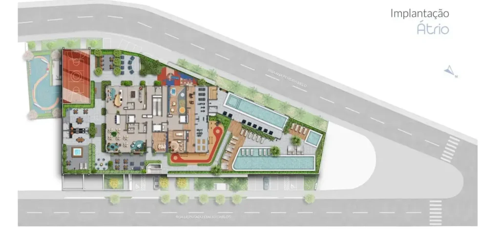 Implantação condomínio Essence Vila Yara - Residencial — 3-4 quartos em Vila Campesina