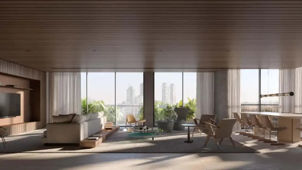 Edifício Jardim (RFM Incorporadora): Living — 4 quartos em Jardim Paulista, São Paulo