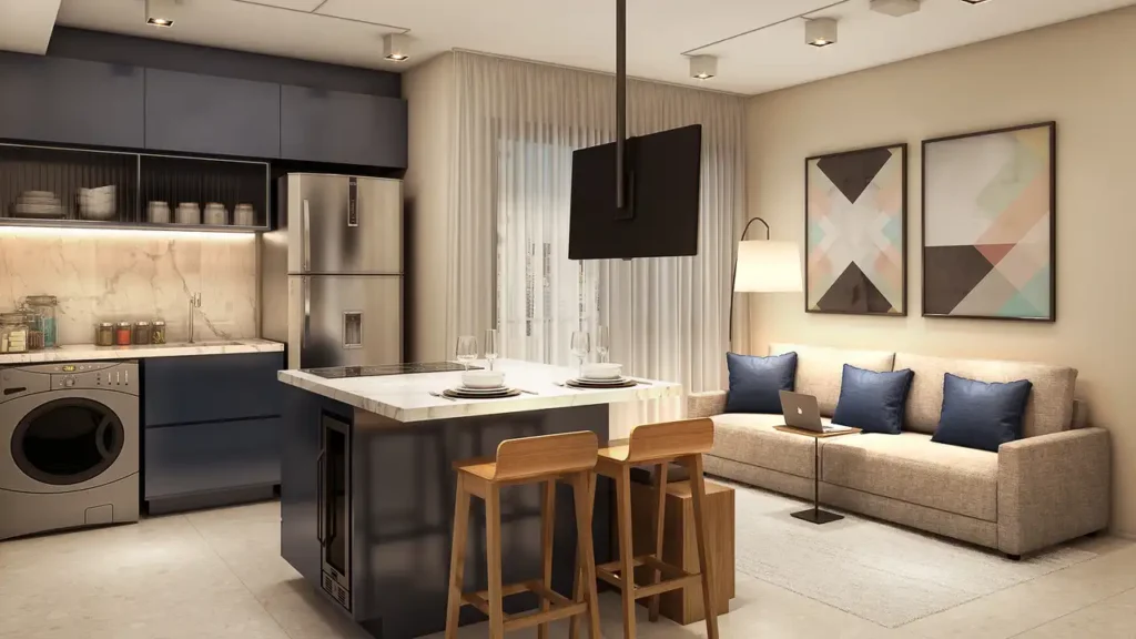 Living — Bracon Faria Lima (Bracon), 1-2 quartos em Pinheiros