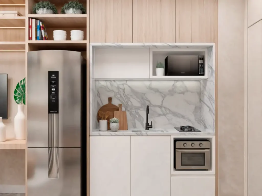 Blue Residences Butantã, São Paulo — Cozinha, apartamento 1 quartos 33m²