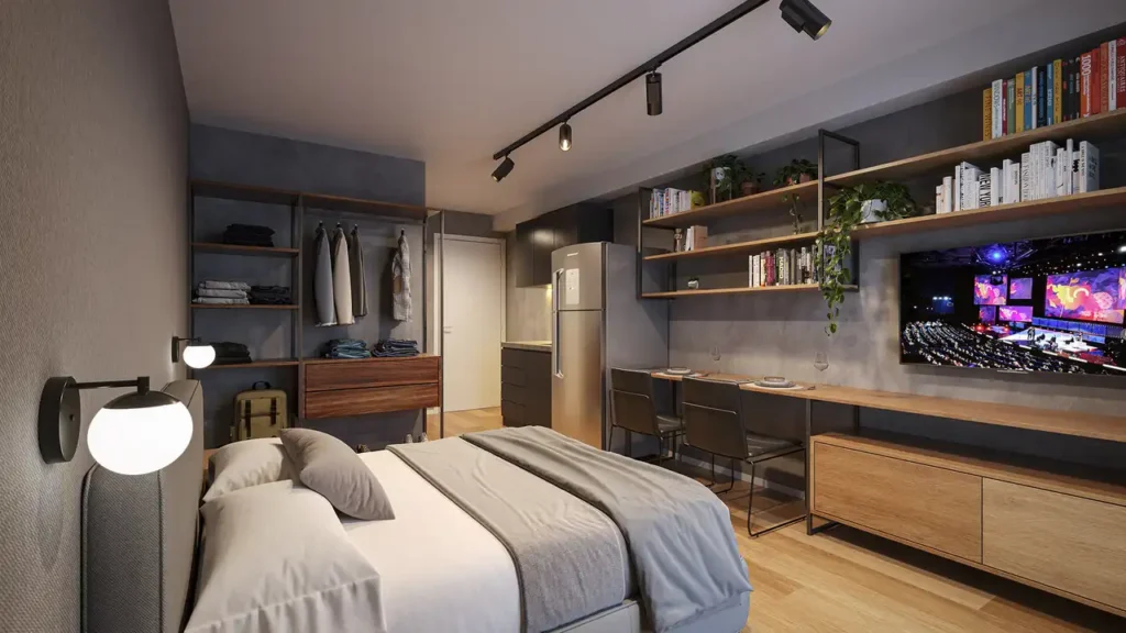 Nurban Barão de Campinas - NR (Vitaurbana): Living — 1 quartos em Santa Cecília, São Paulo