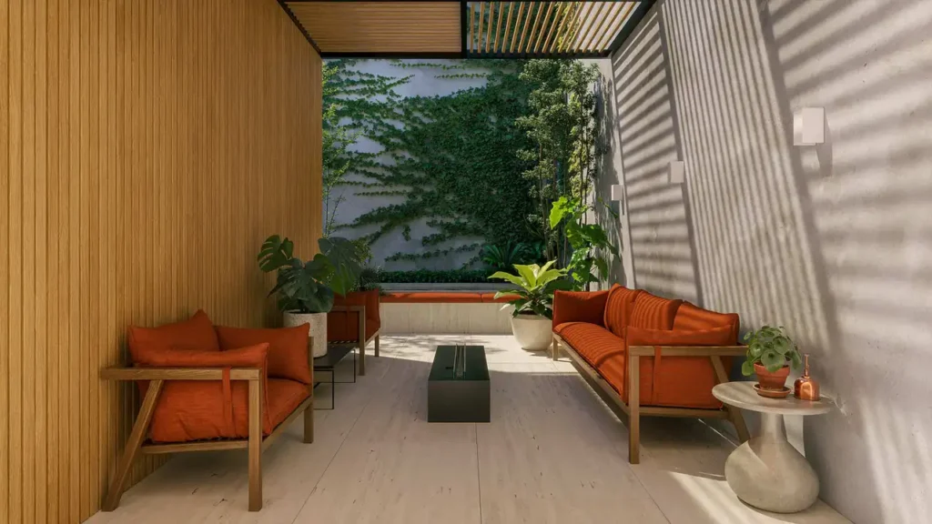 Casa jardim - área externa — Casa Vertical Apinajés (Bioma Incorporadora), 1-2 quartos em Sumaré