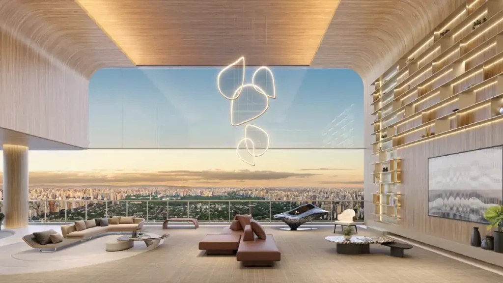 Em construção Pinheiros: Living Epic Jardim Europa Design by Pininfarina, 4 quartos 339-565m²