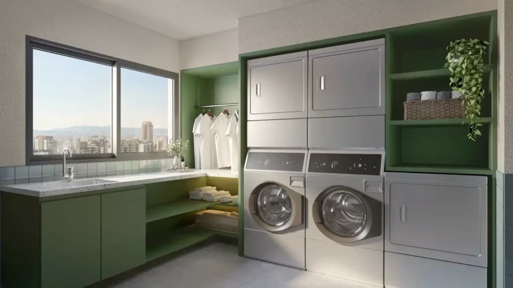 Em construção Pinheiros: Lavanderia Alberito - Residencial, 1 quartos 20-31m²