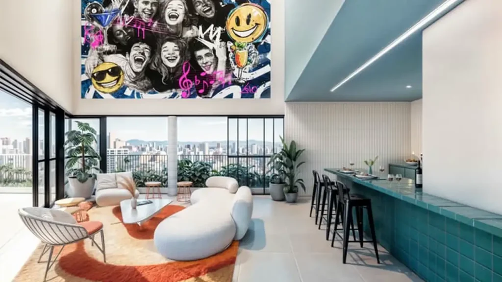 Em construção Santa Cecília: Espaço gourmet Nurban Rua das Palmeiras - Residencial, 1 quartos 17-34m²