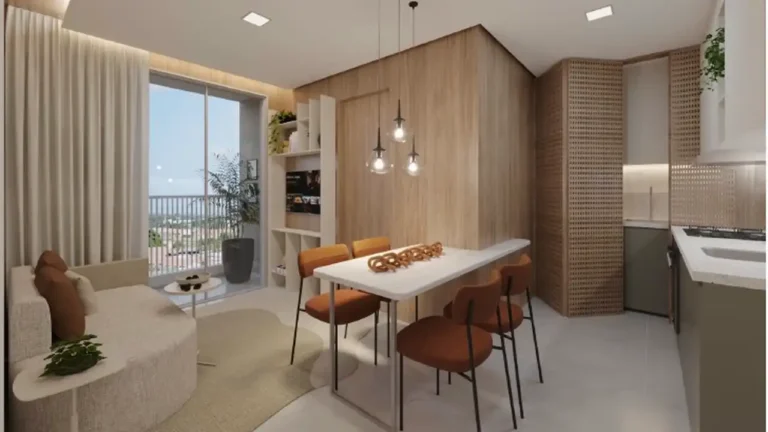 Living 2 M.Lar Santa Marina - Fase 1 Água Branca — 2 quartos 34-52m², M.Lar Empreendimentos
