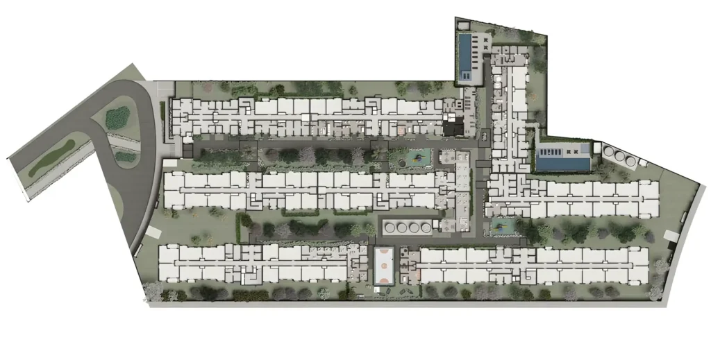 Implantação condomínio Vivaz Clube Barra Funda - Fase 2 — 1-2 quartos em Barra Funda