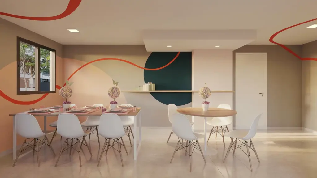 Line Barra Funda Residence - Fase 2 Barra Funda, São Paulo — Salão de festas, apartamento 2 quartos 36-39m²