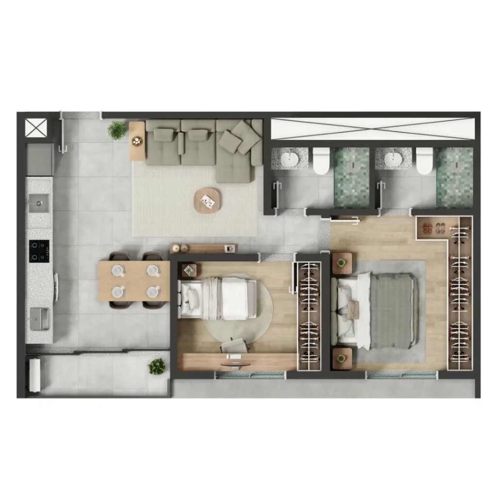 Apartamento 2 quartos 57m² em Pinheiros — planta Fradique - Breve Lançamento