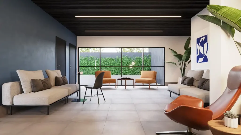 Claris - NR Indianópolis, São Paulo — 030 hall, apartamento 1-2 quartos 40-117m²