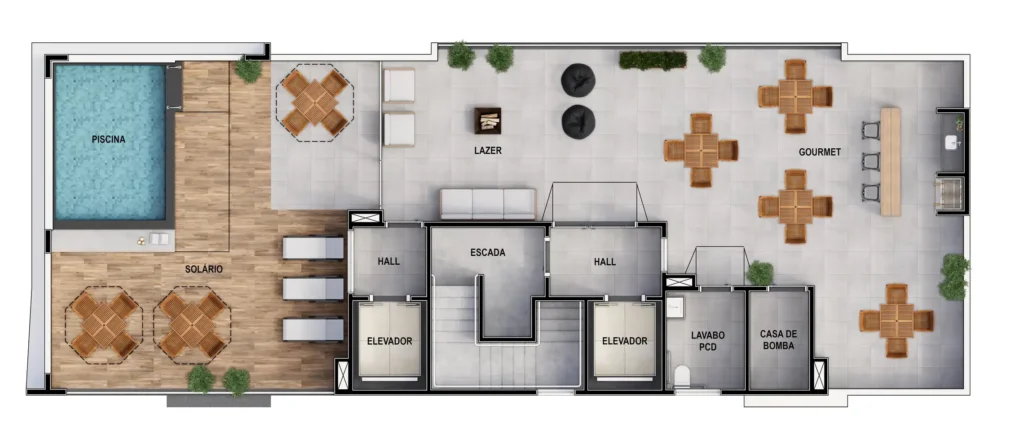 Implantação cobertura condomínio Haus Alto do Ipiranga — 2 quartos em Alto do Ipiranga