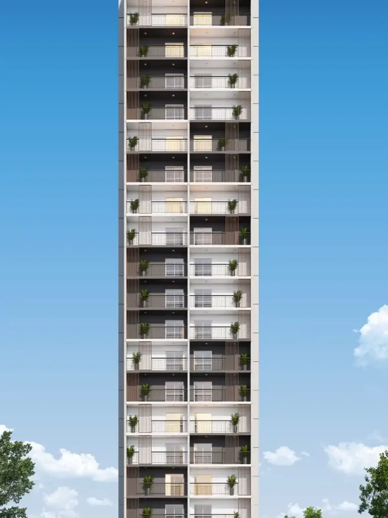 Fachada Welconx Vila Olímpia - Residencial — apartamento 1 quartos, Pronto novo em Vila Olímpia