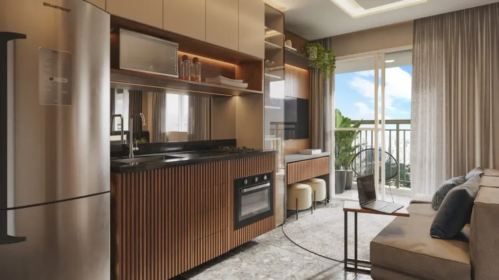 Apartamento 1 quartos Vila Olímpia — Living do Welconx Vila Olímpia - Residencial