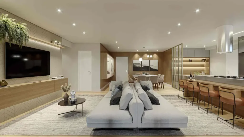 Apartamento 4 quartos Morumbi — Living do Olivier Morumbi