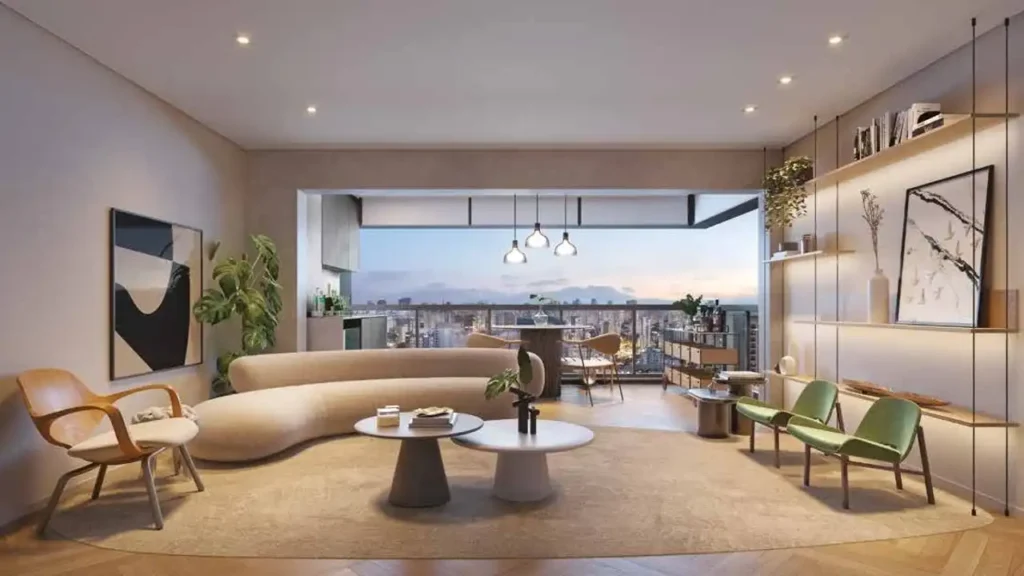 Living — Lindenberg Alto das Nações (EZTEC), 2-4 quartos em Chácara Santo Antônio (Zona Sul)