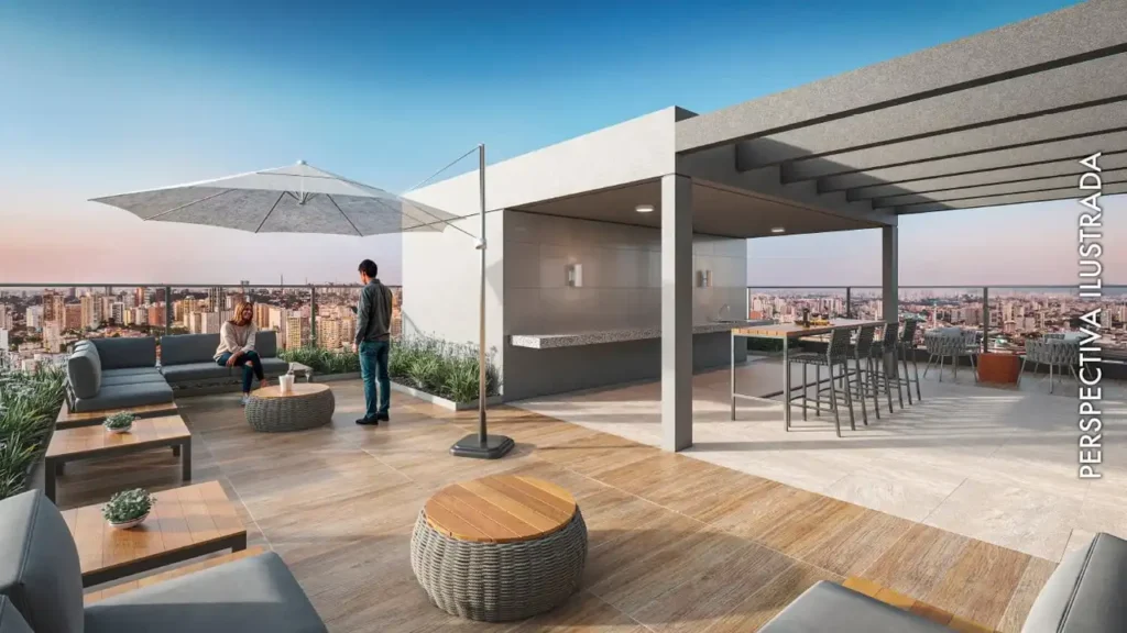 Terraço coletivo — Peak Vila Olímpia - Residencial (Econ Construtora), 1-2 quartos em Vila Olímpia