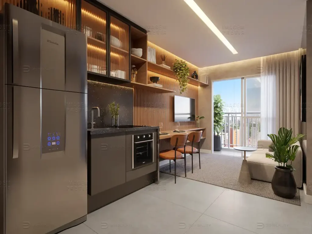 Cozinha — Dream Fit Vila Mariana - Residencial (Conx SP), 1-2 quartos em Vila Mariana