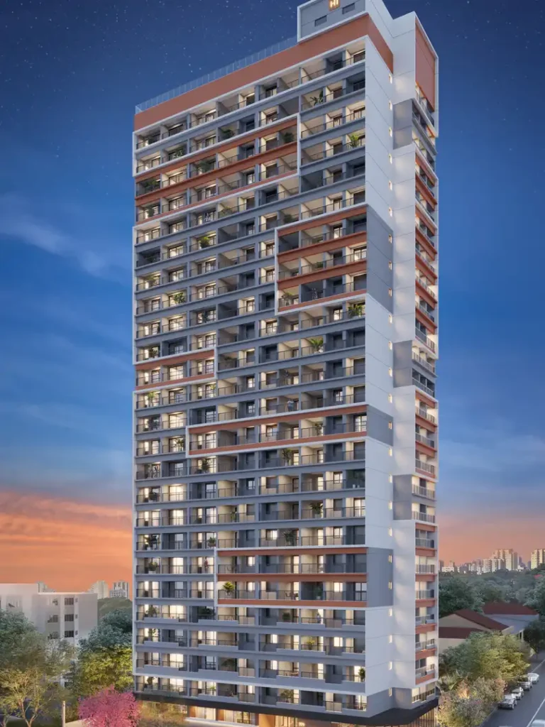 Fachada Hi Vila Clementino - Residencial — apartamento 1-2 quartos, Em construção em Vila Clementino