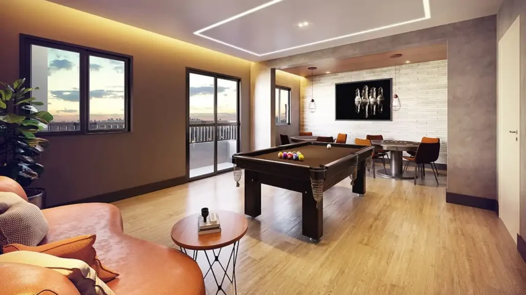 Sala de jogos Bless Praça da Árvore Mirandópolis — 1-2 quartos 28-39m², RSF Empreendimentos
