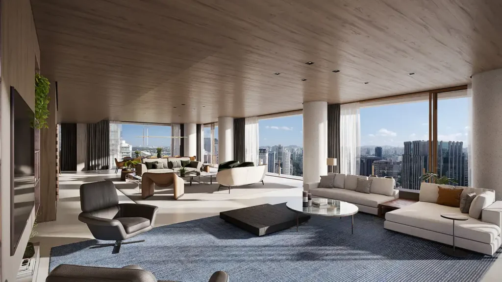 Pronto novo Itaim Bibi: Living Vizcaya, 4 quartos 541m²
