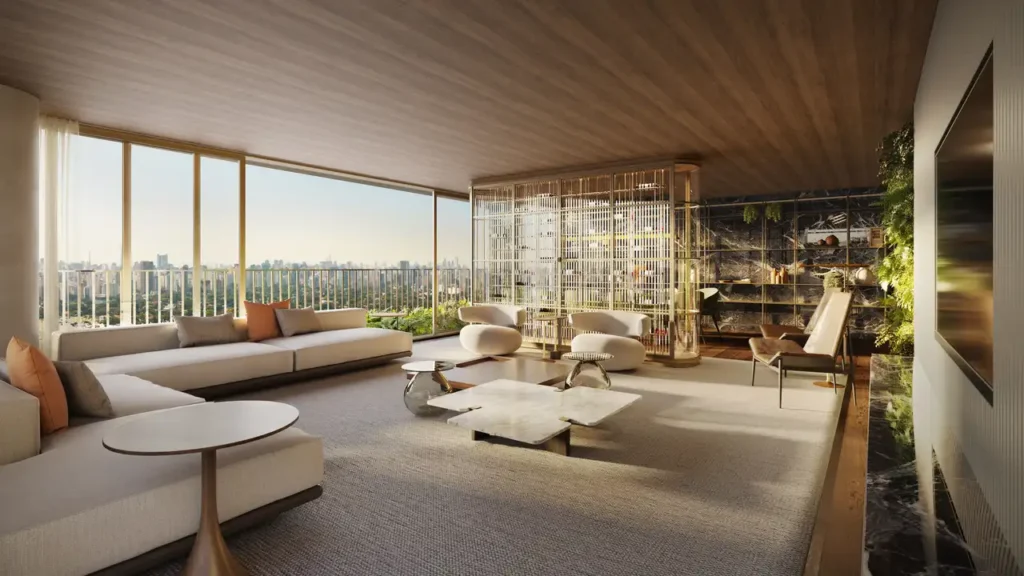 Em construção Itaim Bibi: Living Orla Paulistana - Residencial, 3 quartos 200-390m²