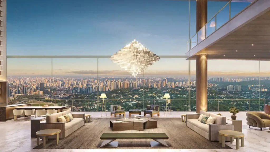 Em construção Jardim Guedala: Living Vista Cyrela Venezia, 4 quartos 464-811m²