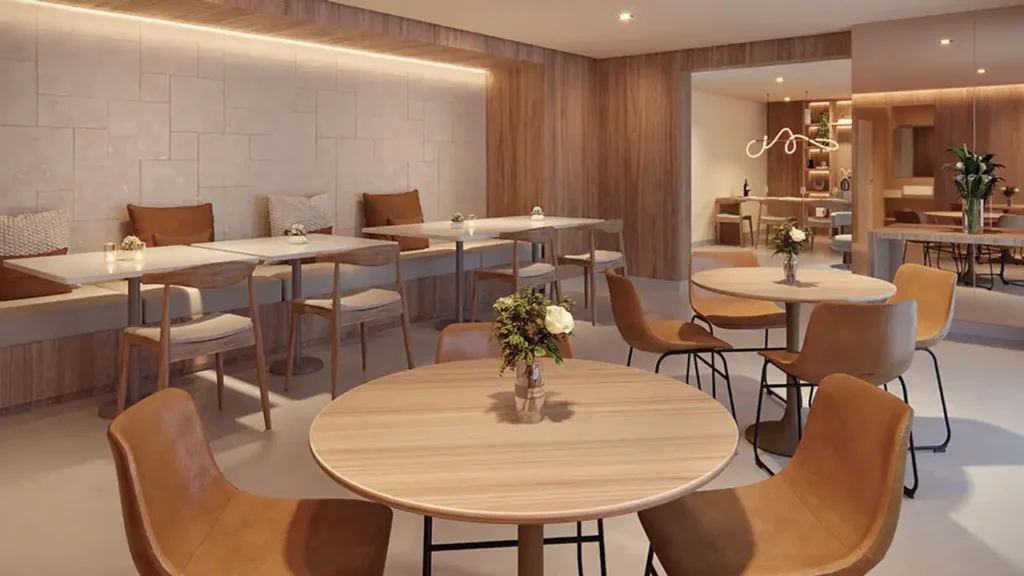 Em construção Tatuapé: Salão de festas Golden Life Tatuapé, 2 quartos 37-49m²