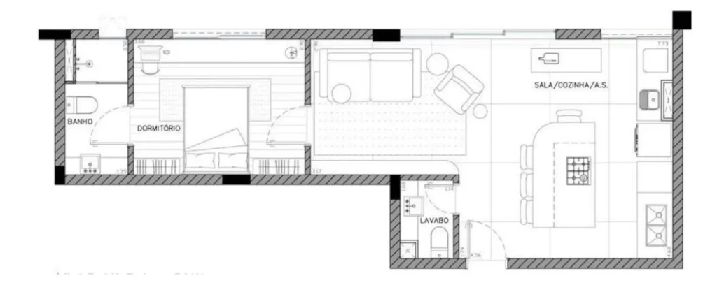 Apartamento 1 quartos 59m² em Jardins — planta Casa Vertical Jardins - Breve Lançamento
