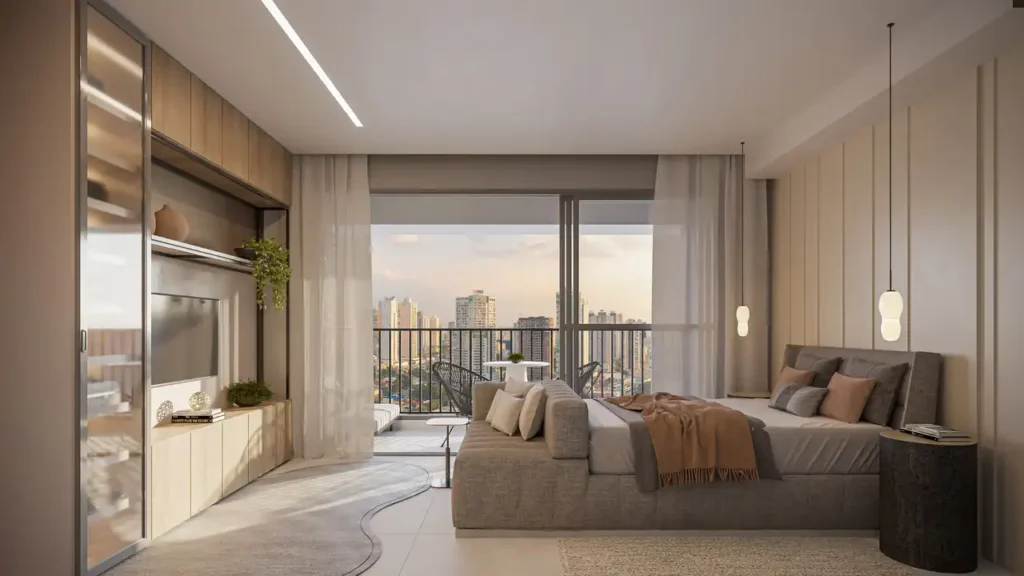 Apartamento 1 quartos Vila Clementino — Living do Maison Diogo Premium Studios - NR
