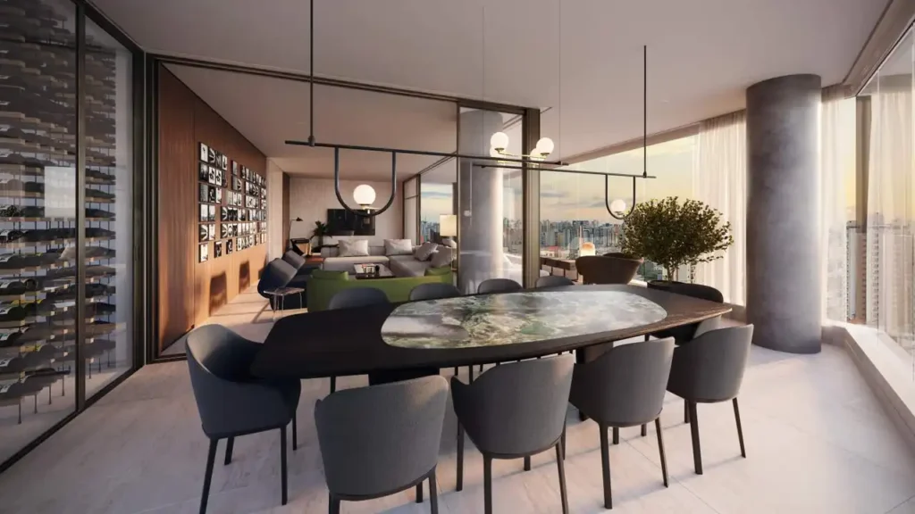 Ópera Vila Nova Vila Nova Conceição, São Paulo — Living, apartamento 4 quartos 293-559m²