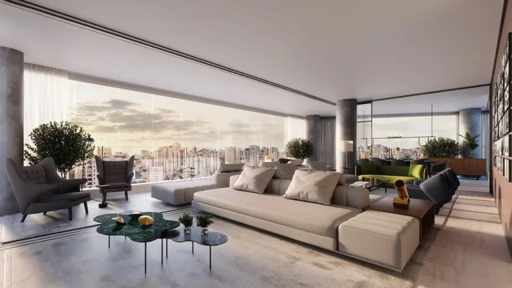 Pronto novo Vila Nova Conceição: Living Ópera Vila Nova, 4 quartos 293-559m²