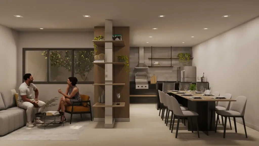 Em construção Santo Amaro: Salão de festas myID Adolfo Pinheiro - NR, 1-2 quartos 29-42m²