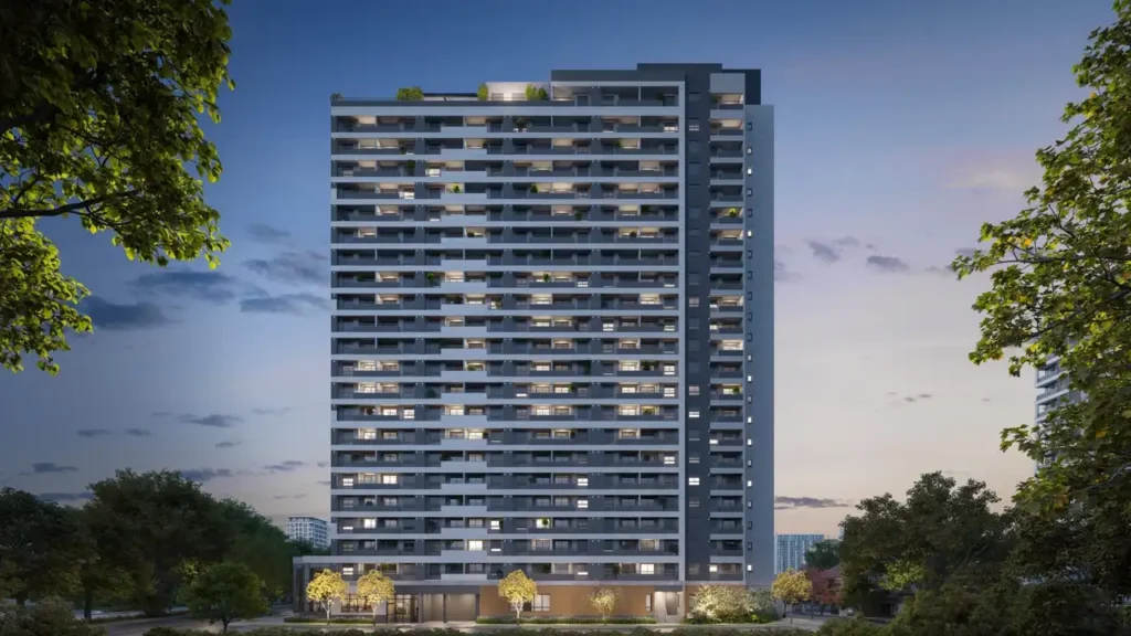 Fachada Today Campo Belo - NR — apartamento 1 quartos, Em construção em Campo Belo