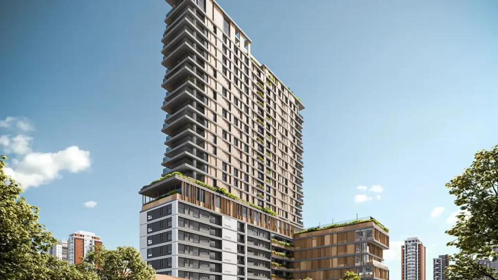 Fachada Albero — apartamento 2-4 quartos, Em construção em Itaim Bibi
