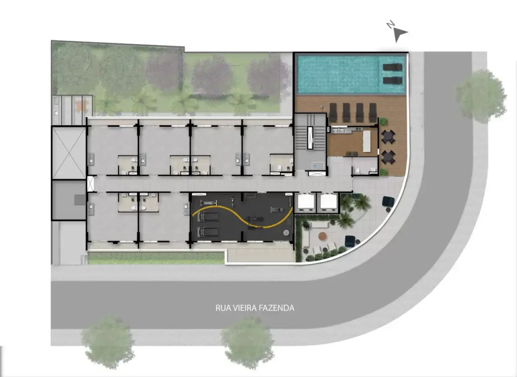 Implantação 1 condomínio Dream Fit Vila Mariana - NR — 1 quartos em Vila Mariana