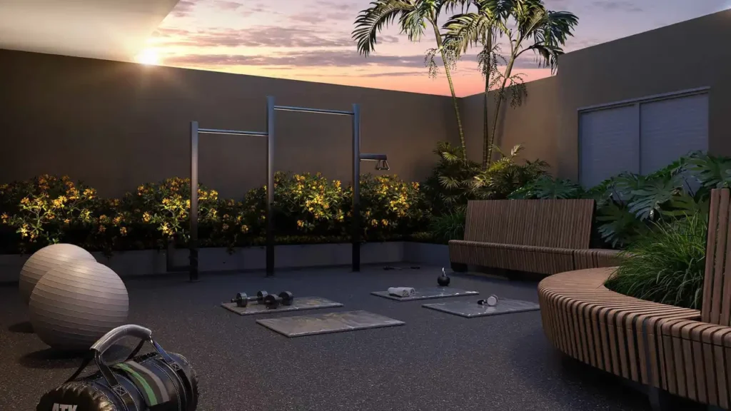 Fitness externo — Emiie - Studios (SKR), 1 quartos em Moema