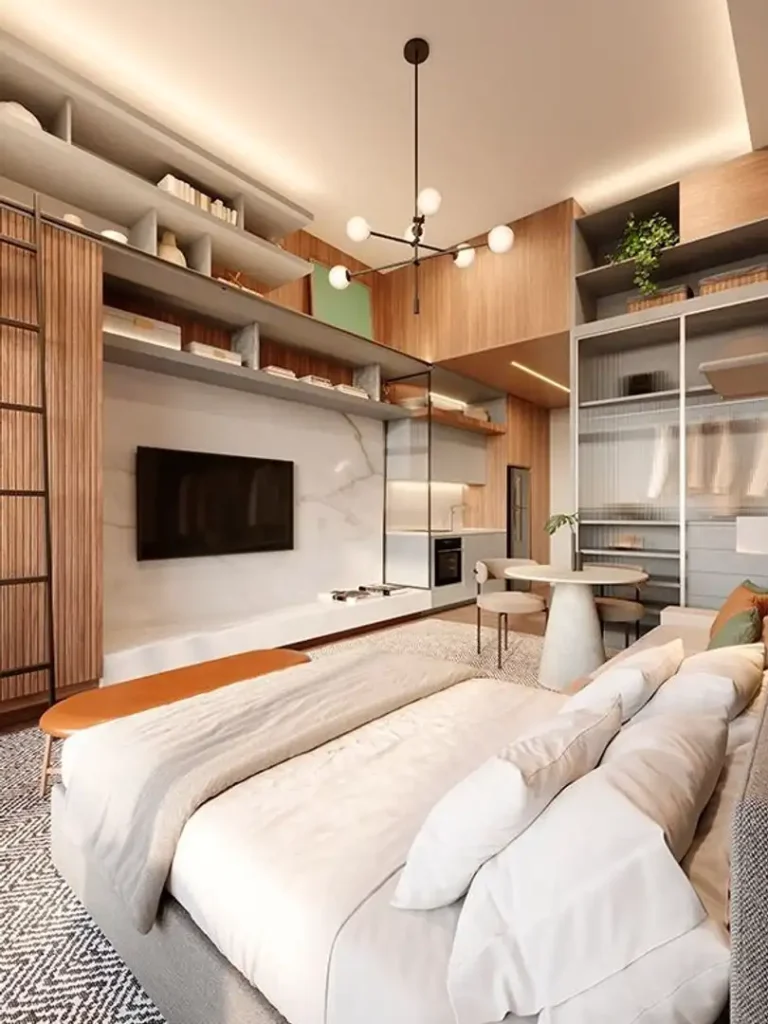 BRK by Helbor - Residencial Brooklin Paulista, São Paulo — Living, apartamento 1 quartos 41-43m²