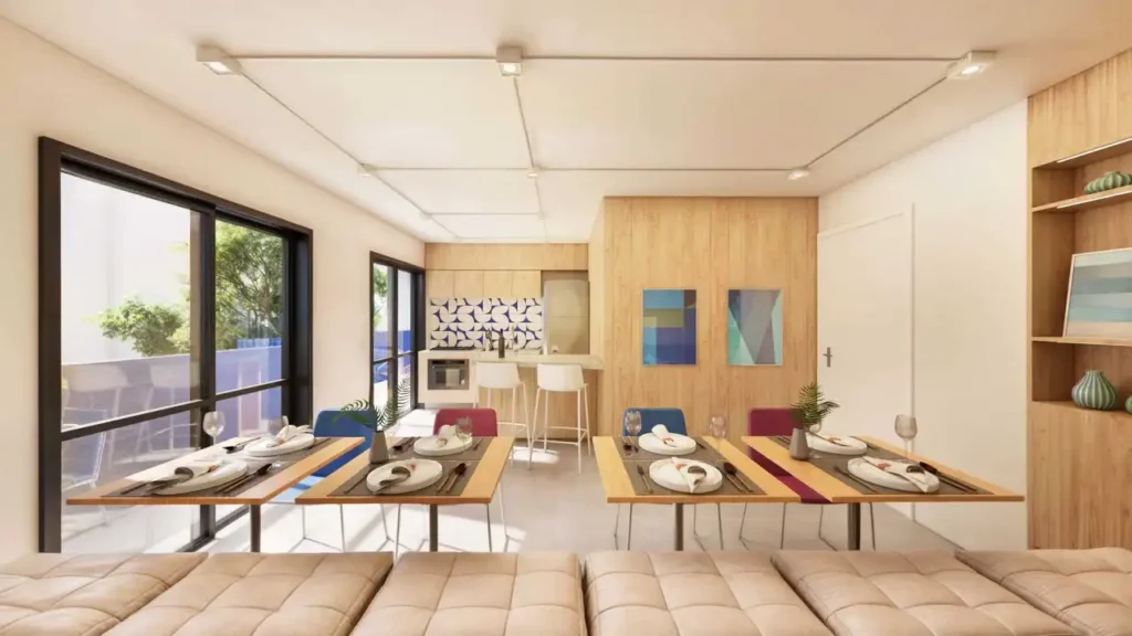 Nurban Vila Buarque - Residencial Vila Buarque, São Paulo — Salão de festas, apartamento 1 quartos 14-27m²