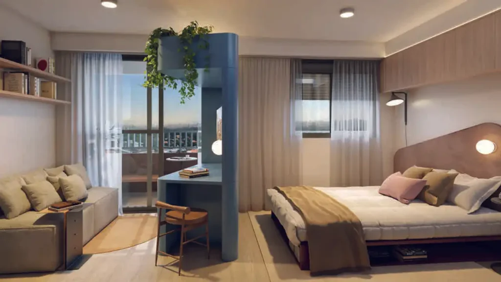 Apartamento 1 quartos Perdizes — Living do Do It Perdizes - NR