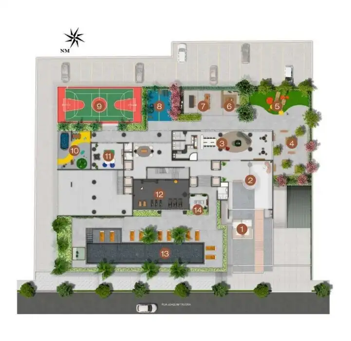 Implantação condomínio View JT - Residencial — 2-4 quartos em Vila Mariana